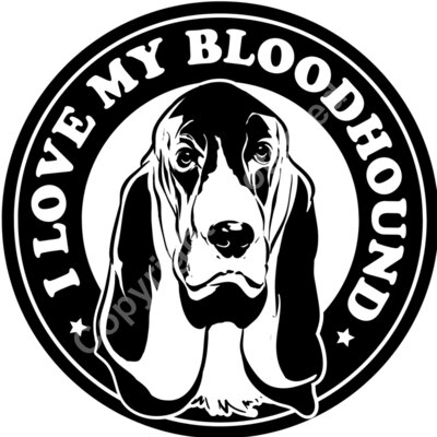 Bloodhound love black Thumbnail