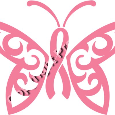 Butterfly cancer ribbon Thumbnail