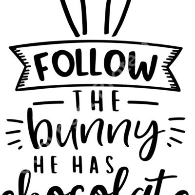 Follow the bunny he has chocolate Thumbnail
