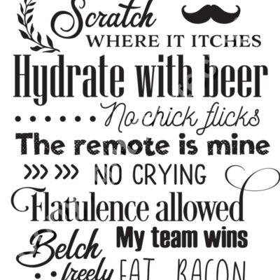 Man Cave Rules Poster Thumbnail