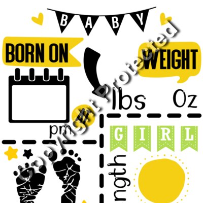 baby feet chart no boxes pm girl Thumbnail