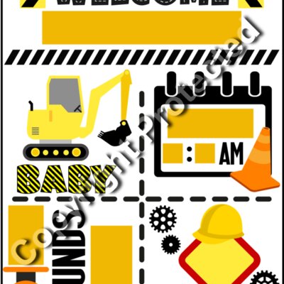 construction theme  with instructions Thumbnail
