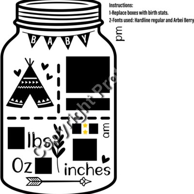 mason jar baby teepee with boxes Thumbnail