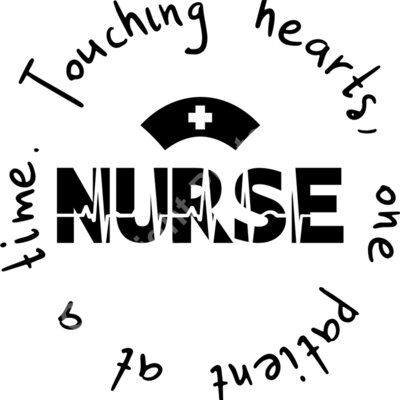 nurse touching hearts one patient at a time svg Thumbnail
