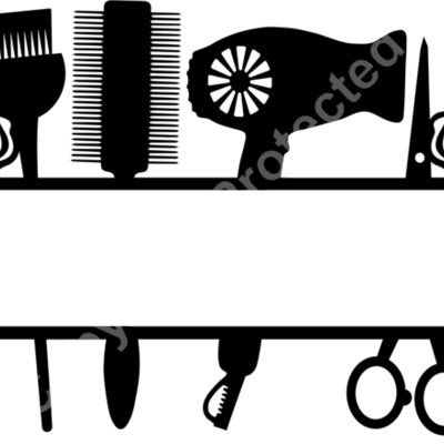 floral hairdresser split monogram frame Thumbnail