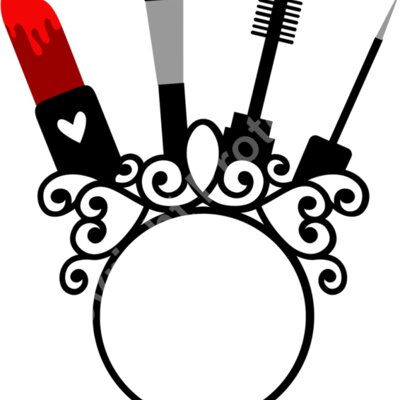 makeup circle monogram frame Thumbnail