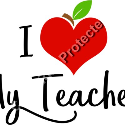 Apple Heart I Love My Teacher Thumbnail