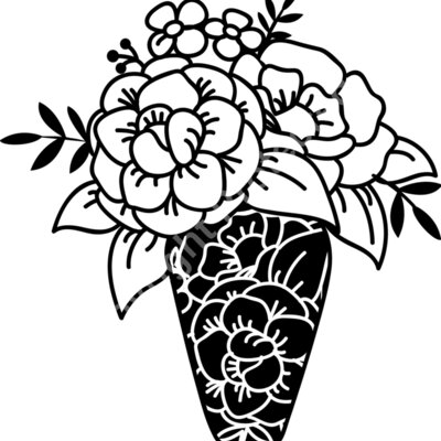 Flower vase Zentangle Thumbnail