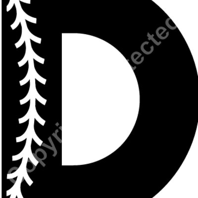 Baseball Alphabet D left Thumbnail