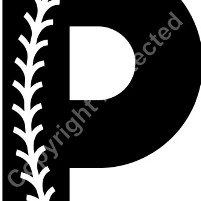 Baseball Alphabet P right Thumbnail