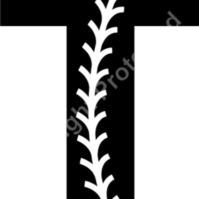 Baseball Alphabet T right Thumbnail