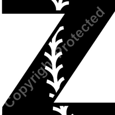 Baseball Alphabet Z right Thumbnail