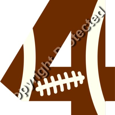 football numbers  5  Thumbnail