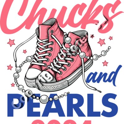 Chucks and Pearls Kamala Harris 2024 graphic Thumbnail