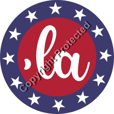 Kamala Harris 2024 campaign circular graphic with red and blue background and white stars    kam Thumbnail