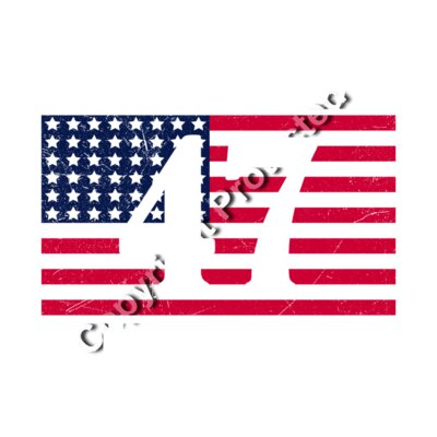 Kamala Harris 2024 campaign graphic with American flag and bold text  featuring number 47     ka Thumbnail