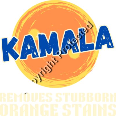 Kamala Harris 2024 campaign humorous orange stain remover graphic Thumbnail