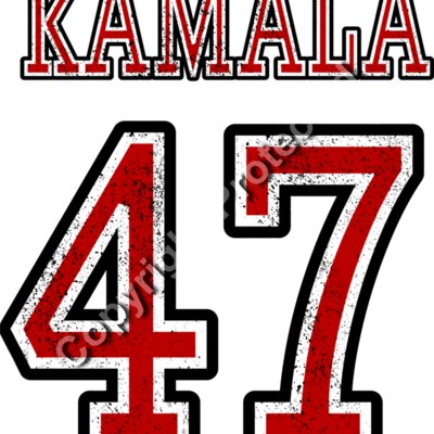 Kamala Harris 2024 campaign shirt design red black graphic 47 Thumbnail
