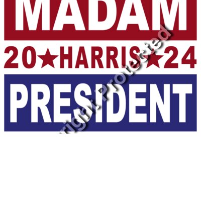 kamala harris 2024 campaign sign madam president red white blue Thumbnail