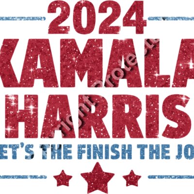 Kamala Harris 2024 campaign sparkling text with stars and patriotic colors    kamala harris 2024 Thumbnail