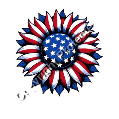 Kamala Harris 2024 campaign sunflower design with patriotic colors and voting message Thumbnail