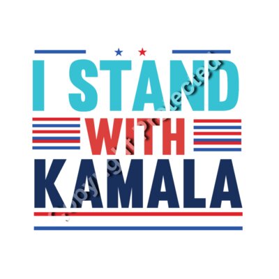 kamala harris 2024 campaign support design red blue stars stripes Thumbnail