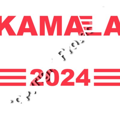 kamala harris 2024 president campaign emblem red white blue stars Thumbnail