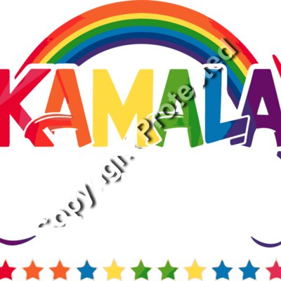 kamala harris 2024 rainbow pride themed design with stars Thumbnail