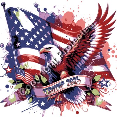 eagle american flag trump 2024 patriotic artwork Thumbnail