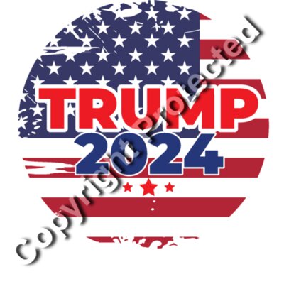 trump 2024 election american flag theme circle design Thumbnail