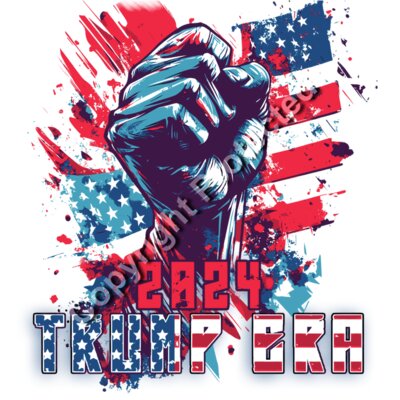 trump 2024 election fist american flag graphic artwork Thumbnail