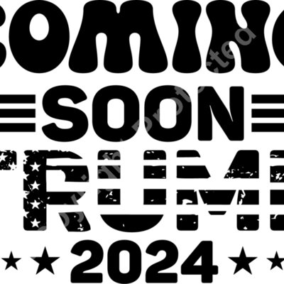 Trump 2024 election graphic with American flag elements and text design Thumbnail