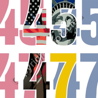 Trump 2024 election themed graphic with numbers  American flag  Statue of Liberty  and ties  Thumbnail