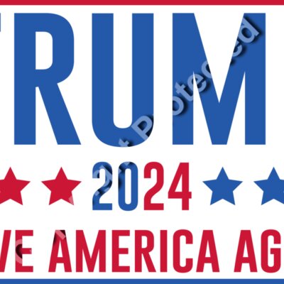 trump 2024 save america again red blue stars banners political campaign Thumbnail