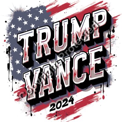 trump vance 2024 patriotic artwork american flag background Thumbnail