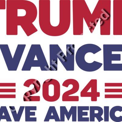 Trump Vance 2024 Save America Campaign Sign Red Blue Text Thumbnail